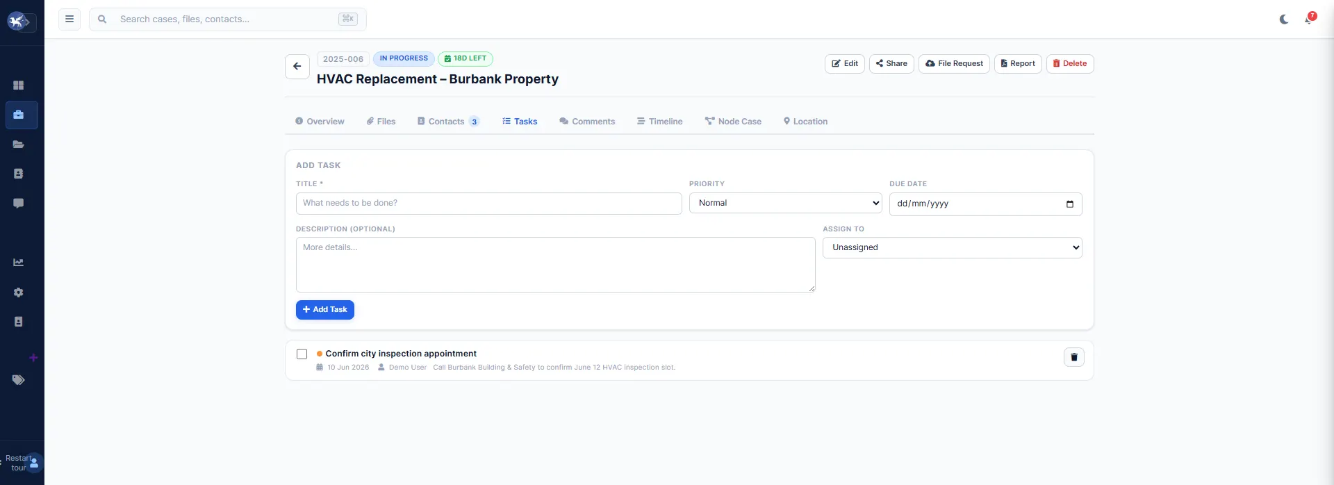 Herarx case tasks